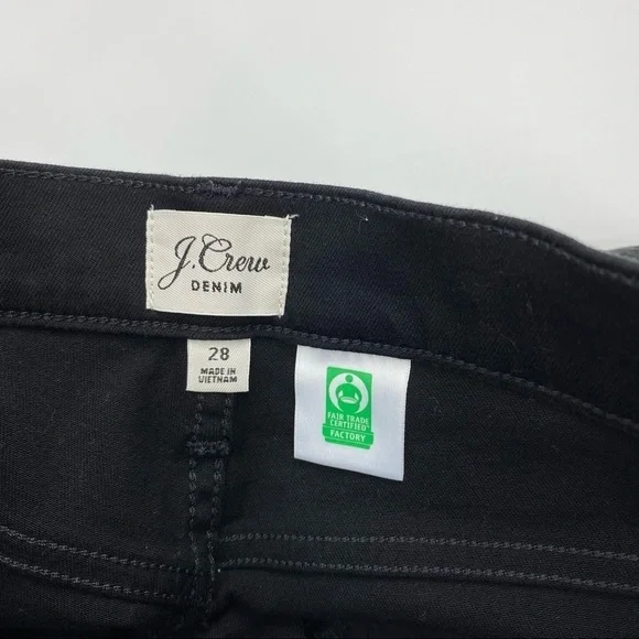 J. Crew 10" Highest-Rise Toothpick Jean in True Black Stretchy Size 28 - Picture 9 of 12